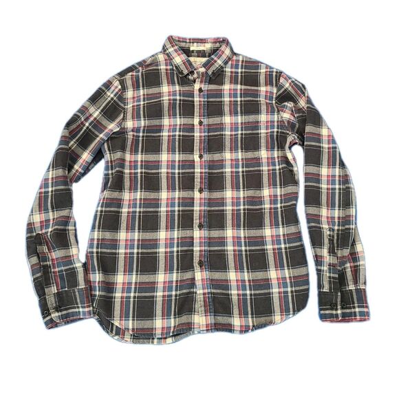Hawker Rye Men's Size M Slim Fit Shirt Blue Red Blue Plaid Cotton Button Down - Picture 1 of 8